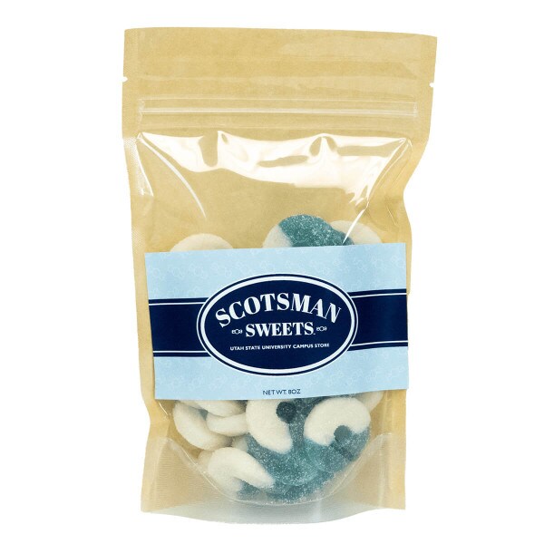 Scotsman Sweets Gummi Blue Raspberry Rings Utah State Aggies
